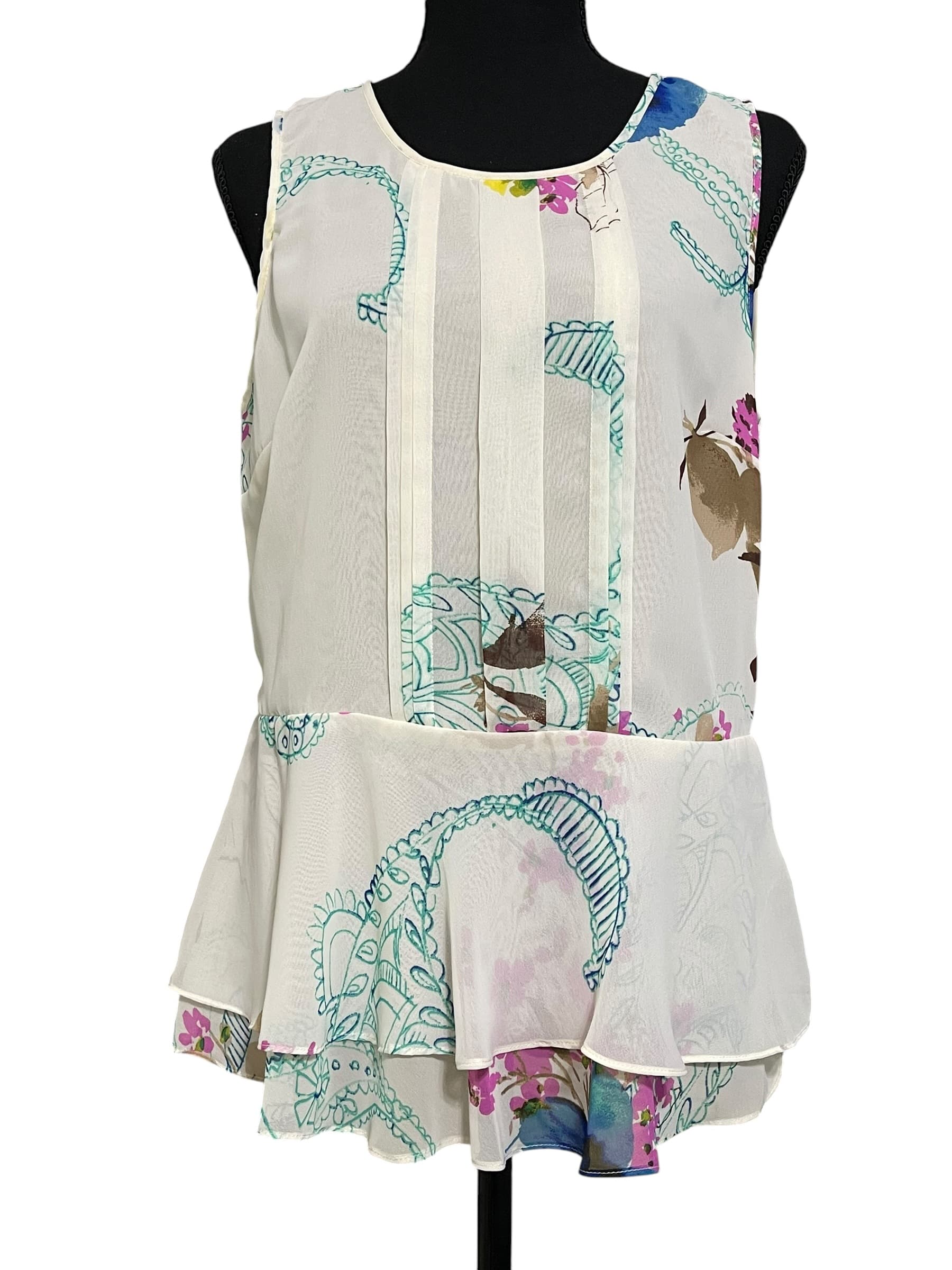 Sunny Leigh Women’s Sleeveless Flowy Top/Blouse - Thumbnail 3