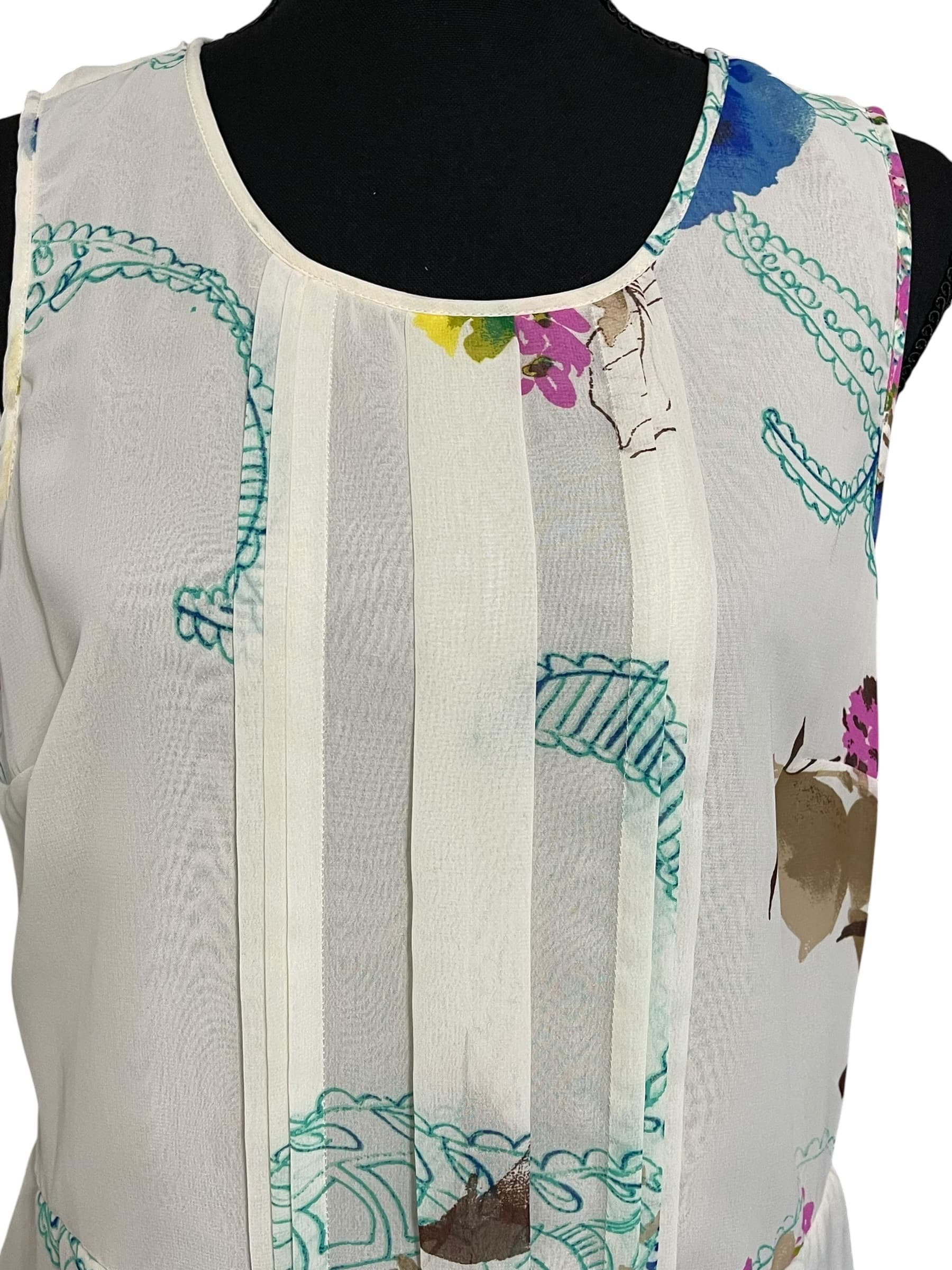 Sunny Leigh Women’s Sleeveless Flowy Top/Blouse - Thumbnail 4