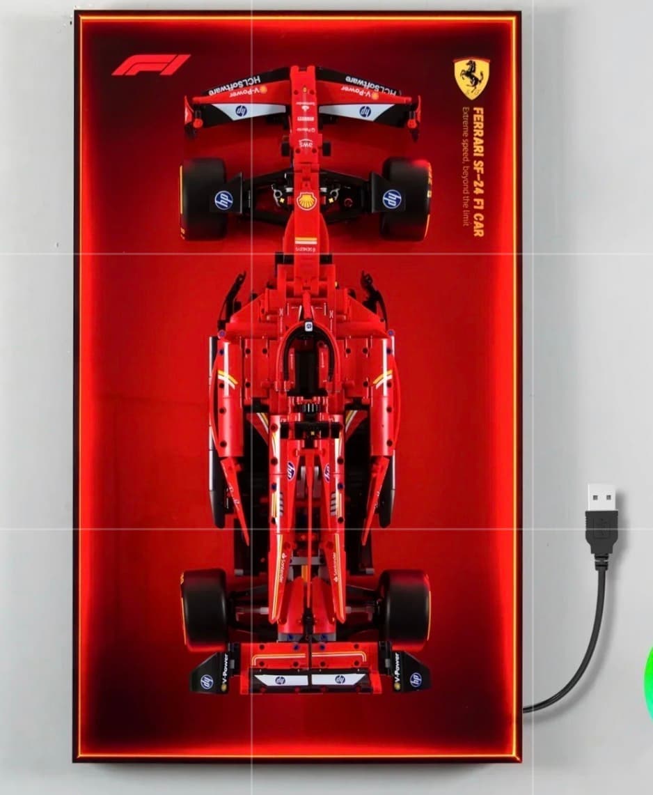 Ferrari SF-24 F1 Car LED LEGO Wall Art with Remote Control
