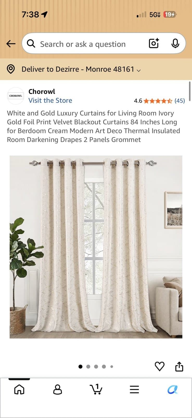 Luxury curtians 2 panel