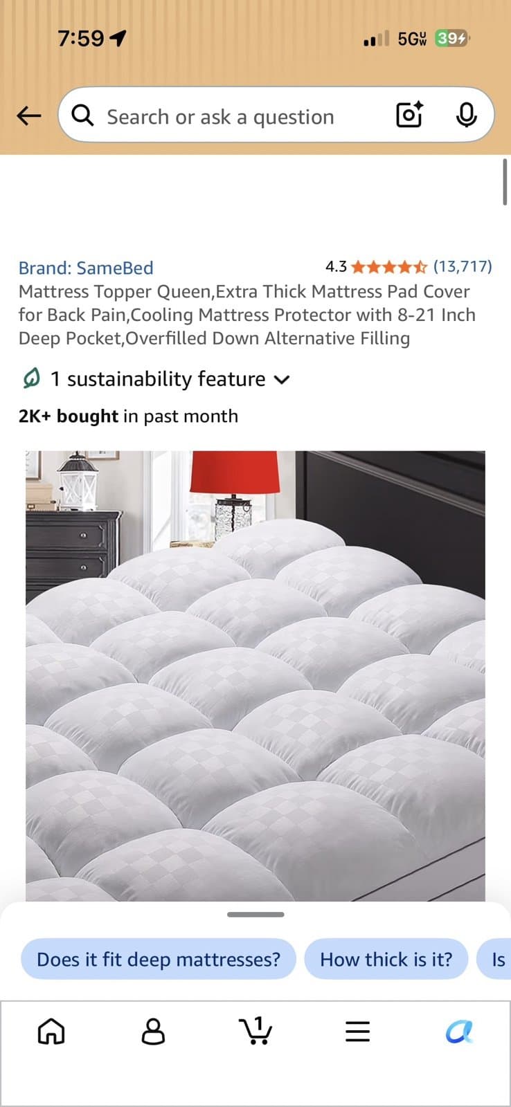 Top mattress pad cover