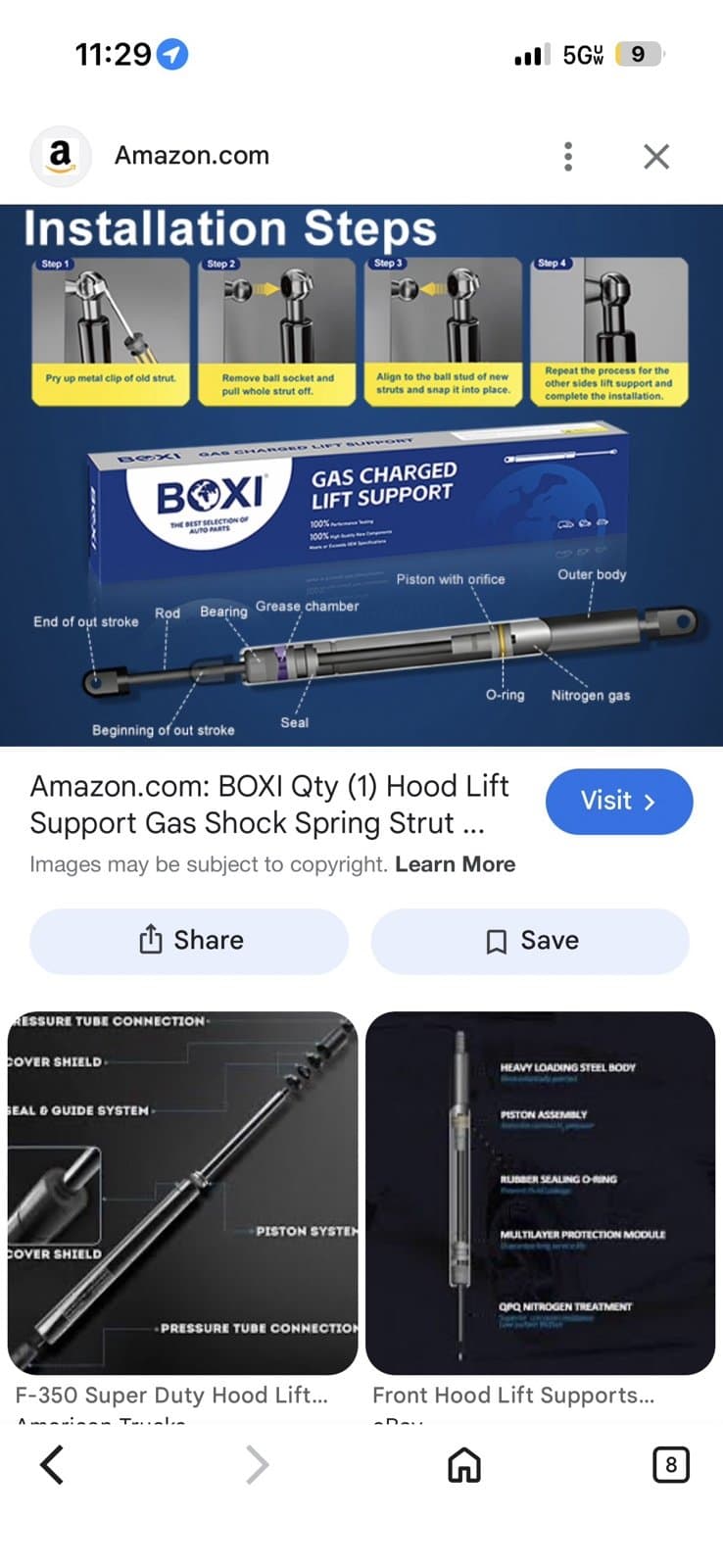 Gas charged lift support