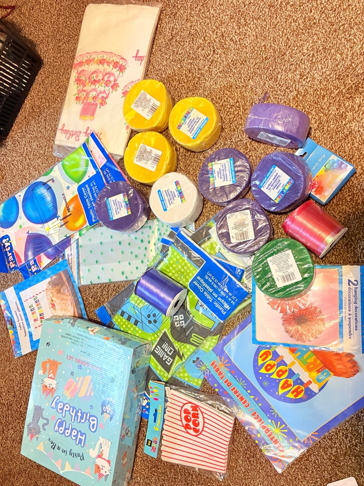 Party supplies