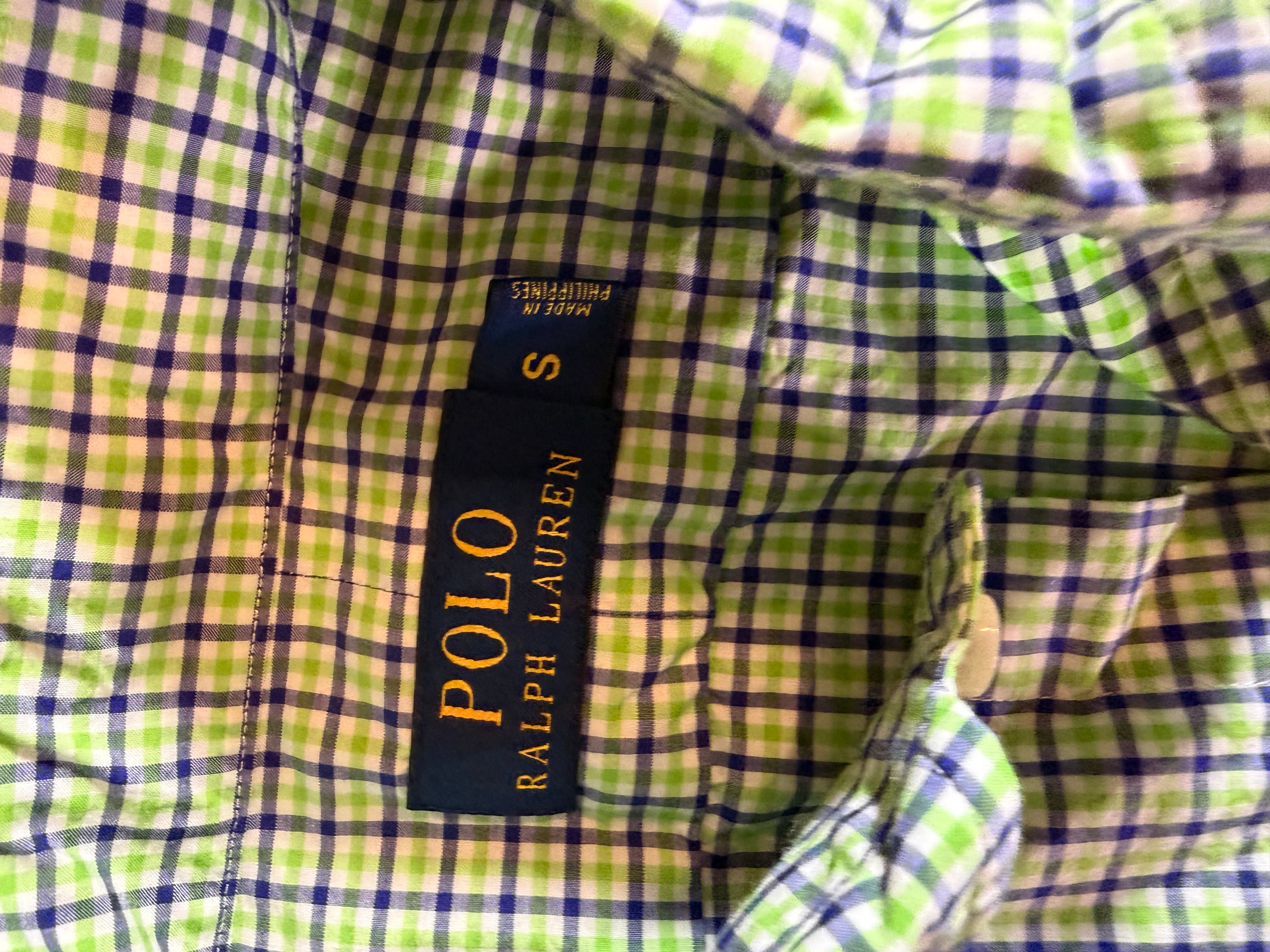 Polo Ralph Lauren Plaid Gingham LS Button Down Shirt Mens Sz S - Thumbnail 3