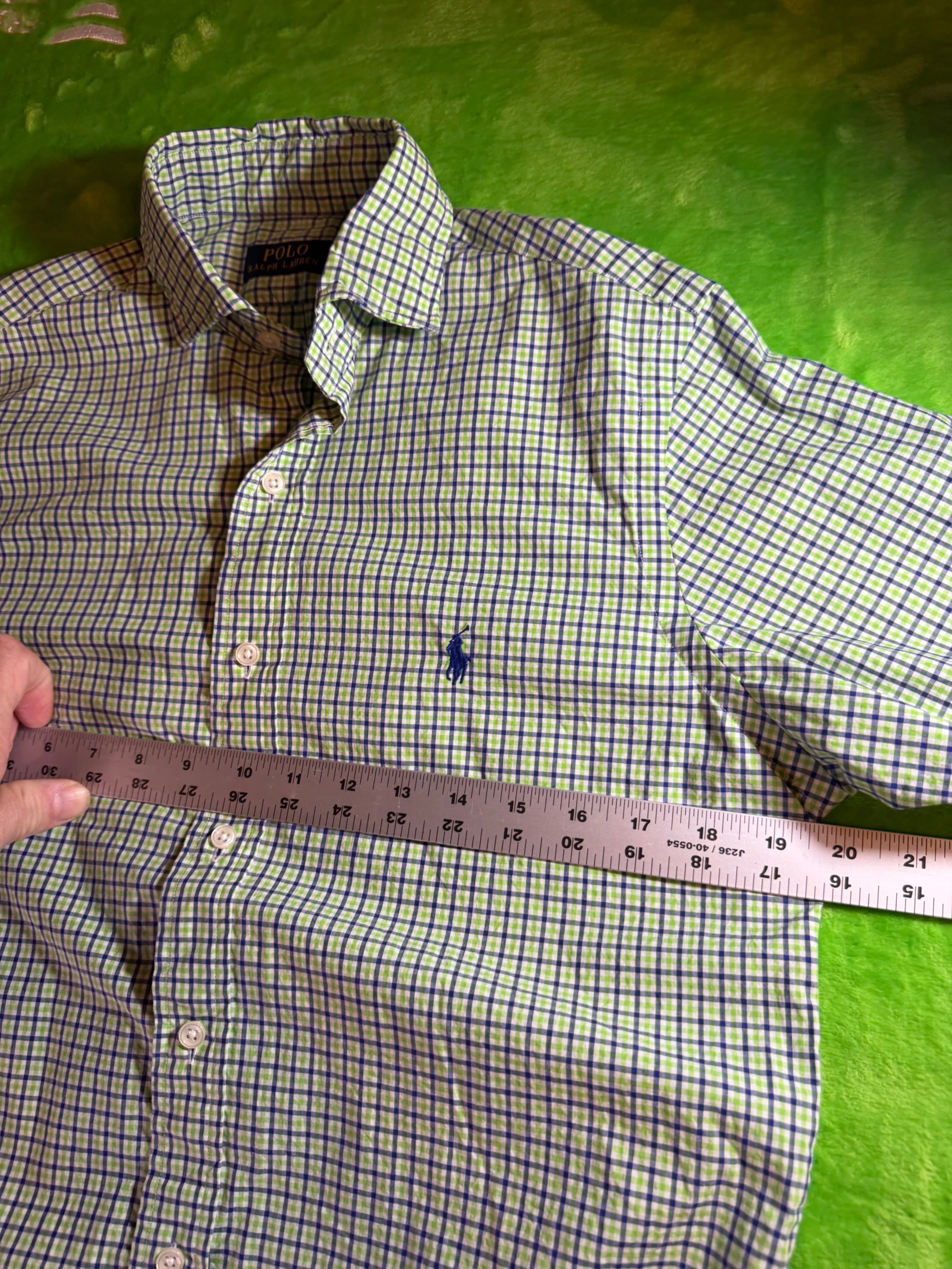 Polo Ralph Lauren Plaid Gingham LS Button Down Shirt Mens Sz S - Thumbnail 6