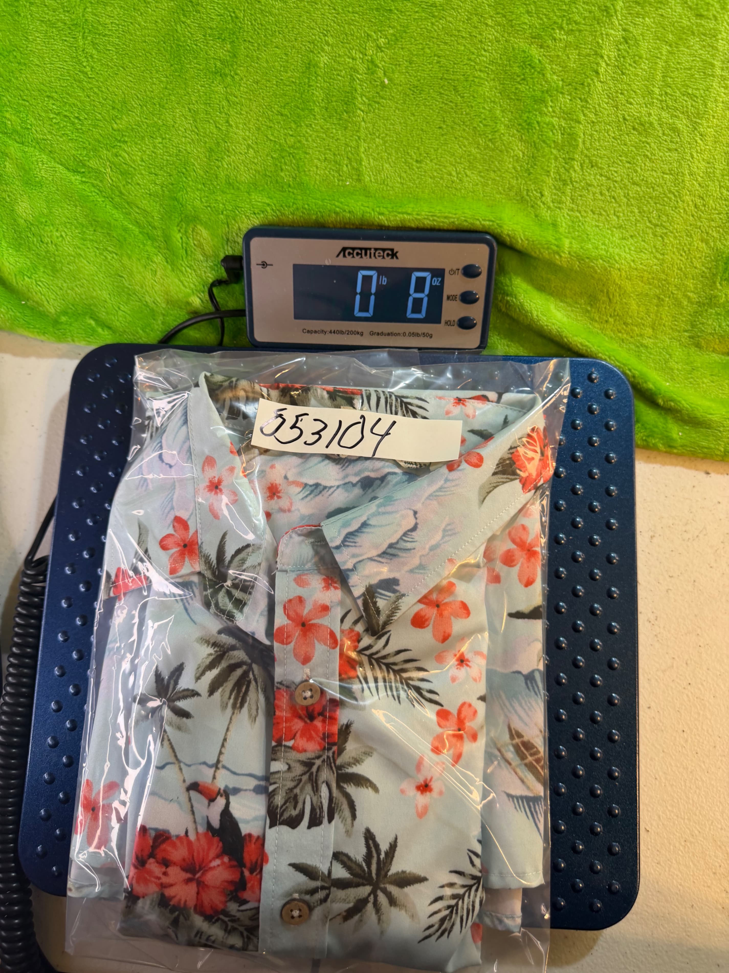 Four Way Stretch Tropical Hawaiian SS Shirt Mens Sz S Toucan Floral - Thumbnail 6