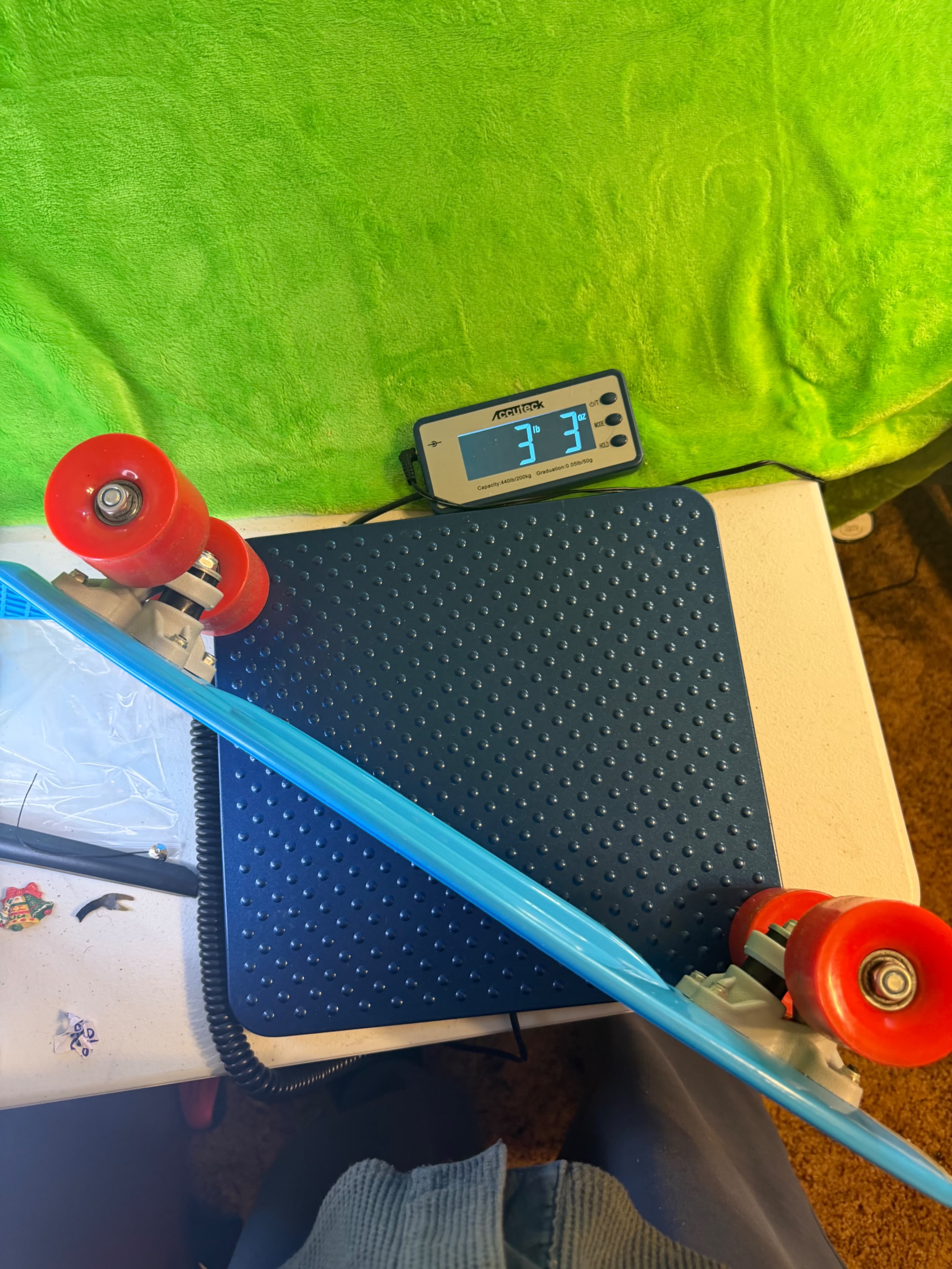 22in Mini Cruiser Penny Style Skateboard Blue Deck Red Wheels Complete - Thumbnail 7
