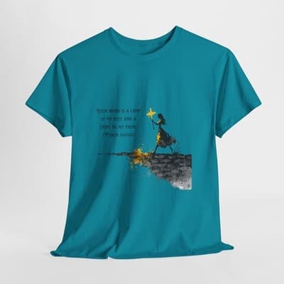 Girl Cross Tee | Psalm 119:105 Scripture Shirt Christian Gift Motivational Shirt - Thumbnail 6