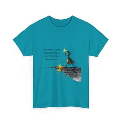 Girl Cross Tee | Psalm 119:105 Scripture Shirt Christian Gift Motivational Shirt - Thumbnail 3