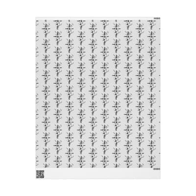Floral Cross Christian Wrapping Papers | Christmas Gift Wrap | Holiday - Thumbnail 3