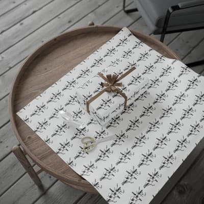 Floral Cross Christian Wrapping Papers | Christmas Gift Wrap | Holiday - Thumbnail 4