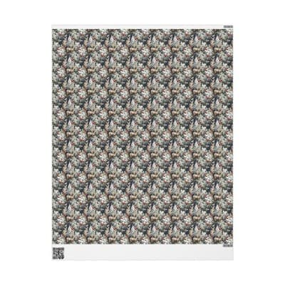 Woodland Deer Christmas Wrapping Paper Rustic Holiday Gift Wrap Winter Wildlife