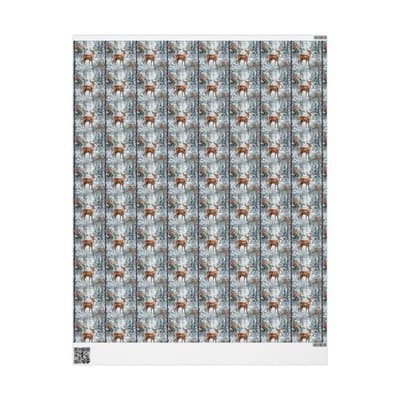 Majestic Deer Christmas Wrapping Paper Wonderland Gift Wrap Nature-Inspired