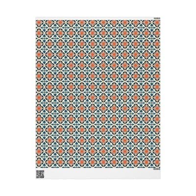 Moroccan Tile Wrapping Paper | Bohemian Gift Wrap | Unique Christmas Design