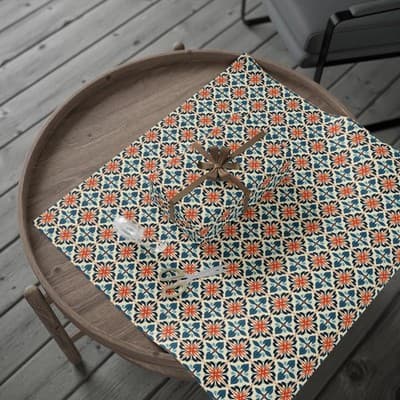Moroccan Tile Wrapping Paper | Bohemian Gift Wrap | Unique Christmas Design - Thumbnail 4