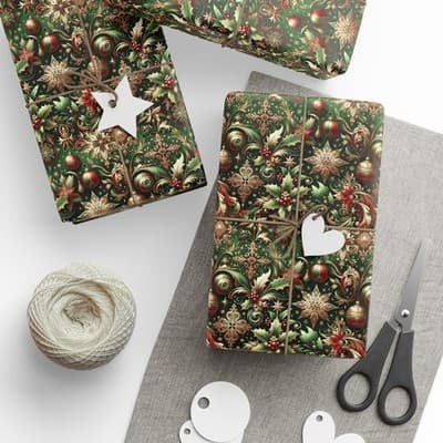 Christmas Gift Wrap Christmas Wrapping Paper | High-Quality 90gsm Wrapping Paper - Thumbnail 3
