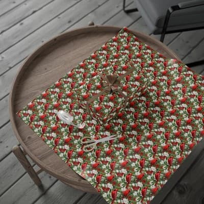 Cardinal Christmas Wrapping Paper Bird and Holly Gift Wrap | Winter Wonderland - Thumbnail 4