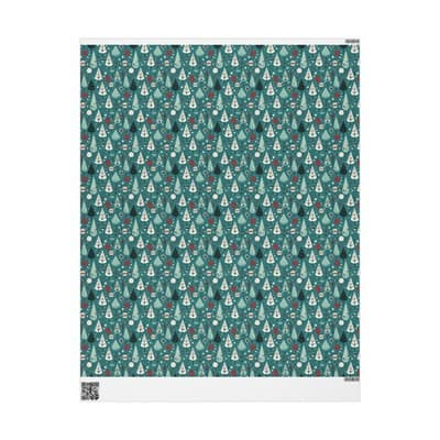 Mid-Century Modern Christmas Wrapping Paper Retro Holiday Gift Wrap Tree
