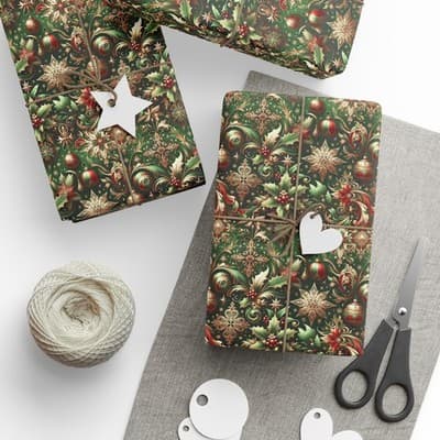 Christmas Gift Wrap Christmas Wrapping Paper | High-Quality 90gsm Wrapping Paper - Thumbnail 3