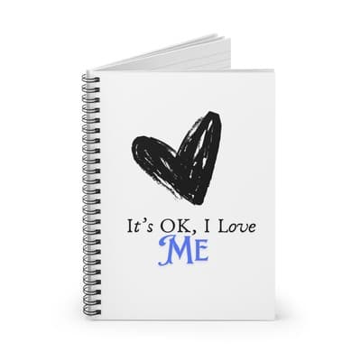 It's OK I Love Me Spiral Notebook | Self-Love Journal | Mental Health Gift | 118 - Thumbnail 2