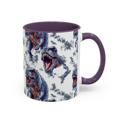Funny Dinosaur Coffee Mug, T-Rex Gift for Men, Kids, Jurassic Fans, Decor - Thumbnail 2