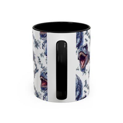 Funny Dinosaur Coffee Mug, T-Rex Gift for Men, Kids, Jurassic Fans, Decor - Thumbnail 4