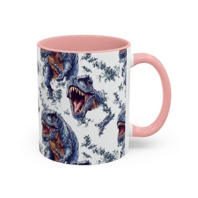 Funny Dinosaur Coffee Mug, T-Rex Gift for Men, Kids, Jurassic Fans, Decor - Thumbnail 2