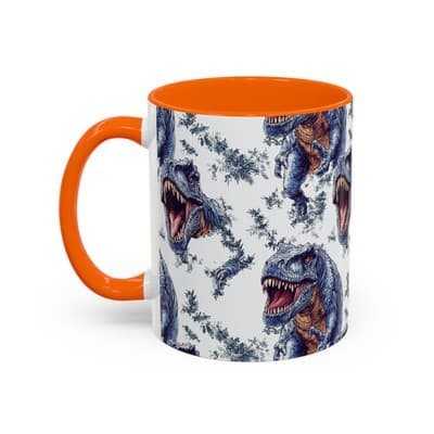 Funny Dinosaur Coffee Mug, T-Rex Gift for Men, Kids, Jurassic Fans, Decor - Thumbnail 3