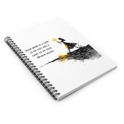 Psalm 119:105 Spiral Notebook | Christian Journal | Faith-Based Gift | 118 Pages - Thumbnail 3