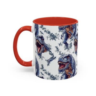 Funny Dinosaur Coffee Mug, T-Rex Gift for Men, Kids, Jurassic Fans, Decor - Thumbnail 3