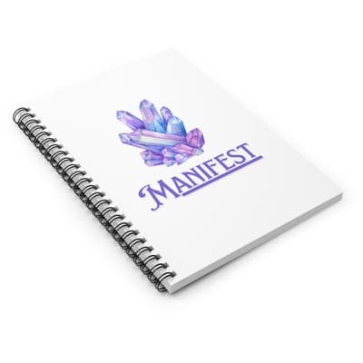 Manifest Crystal Spiral Notebook | Law of Attraction Journal | Ruled Pages - Thumbnail 3