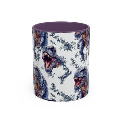 Funny Dinosaur Coffee Mug, T-Rex Gift for Men, Kids, Jurassic Fans, Decor