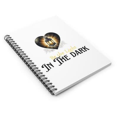 Be the Light in the Dark Spiral Notebook | Lantern Heart Journal | 118 Pages - Thumbnail 3