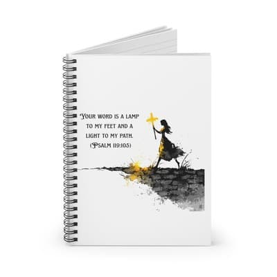 Psalm 119:105 Spiral Notebook | Christian Journal | Faith-Based Gift | 118 Pages - Thumbnail 2
