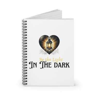 Be the Light in the Dark Spiral Notebook | Lantern Heart Journal | 118 Pages - Thumbnail 2