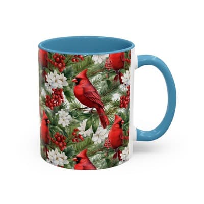 Christmas Cardinal Coffee Mug, Winter Bird Decor, Holiday Gift for Nature Lovers - Thumbnail 2