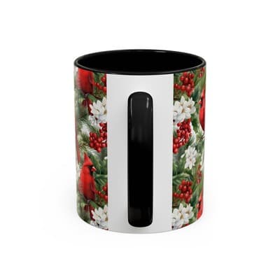 Christmas Cardinal Coffee Mug, Winter Bird Decor, Holiday Gift for Nature Lovers - Thumbnail 4