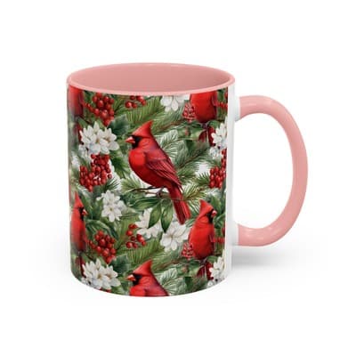 Christmas Cardinal Coffee Mug, Winter Bird Decor, Holiday Gift for Nature Lovers - Thumbnail 2