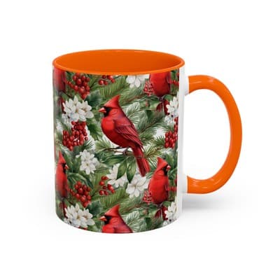 Christmas Cardinal Coffee Mug, Winter Bird Decor, Holiday Gift for Nature Lovers - Thumbnail 2