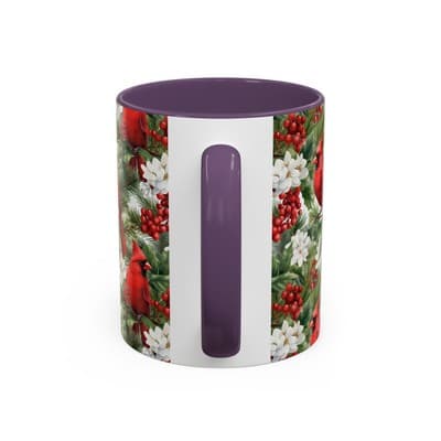 Christmas Cardinal Coffee Mug, Winter Bird Decor, Holiday Gift for Nature Lovers - Thumbnail 4