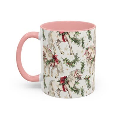 Christmas Horse Mug 11oz 15oz | Holiday Gift | Cozy Winter Decor | Equine Lovers - Thumbnail 3