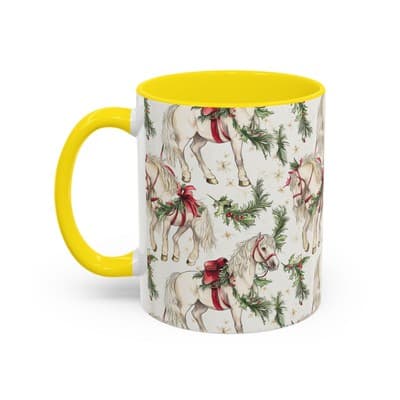 Christmas Horse Mug 11oz 15oz | Holiday Gift | Cozy Winter Decor | Equine Lovers - Thumbnail 3