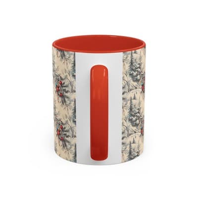 Rustic Holiday Coffee Mug 11oz 15oz | Vintage Christmas Cup | Cozy Winter Decor - Thumbnail 4