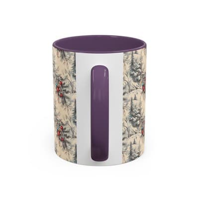 Rustic Holiday Coffee Mug 11oz 15oz | Vintage Christmas Cup | Cozy Winter Decor - Thumbnail 4