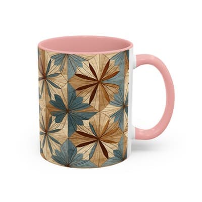 Boho Leaf Coffee Mug 11oz 15oz | Nature Inspired Gift | Rustic Kitchen Decor Cup - Thumbnail 2