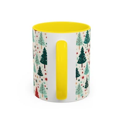 Christmas Tree Coffee Mug 11oz 15oz | Holiday Gift | Cute Winter Hot Cocoa Cup - Thumbnail 4