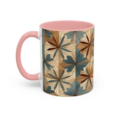 Boho Leaf Coffee Mug 11oz 15oz | Nature Inspired Gift | Rustic Kitchen Decor Cup - Thumbnail 3