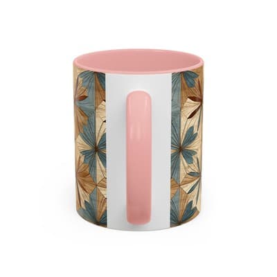 Boho Leaf Coffee Mug 11oz 15oz | Nature Inspired Gift | Rustic Kitchen Decor Cup - Thumbnail 4