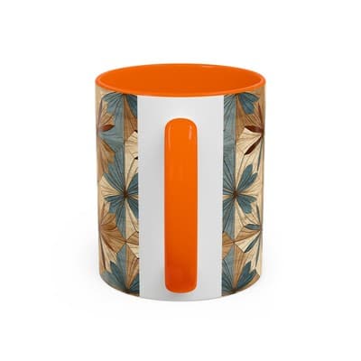 Boho Leaf Coffee Mug 11oz 15oz | Nature Inspired Gift | Rustic Kitchen Decor Cup - Thumbnail 4
