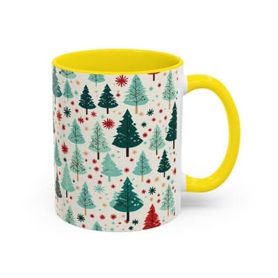 Christmas Tree Coffee Mug 11oz 15oz | Holiday Gift | Cute Winter Hot Cocoa Cup - Thumbnail 2